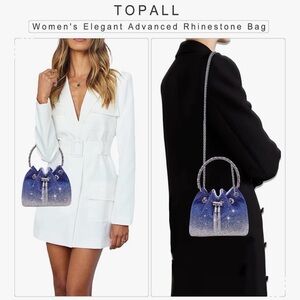 Topall Rhinestone Bag Purse